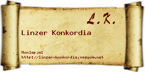 Linzer Konkordia névjegykártya